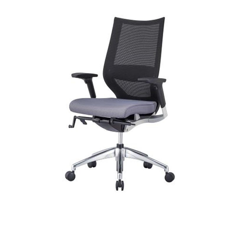 エスコ EA956XA-220 ビジネスチェアー(ブラック/グレー) 1個（ご注文単位1個）【直送品】