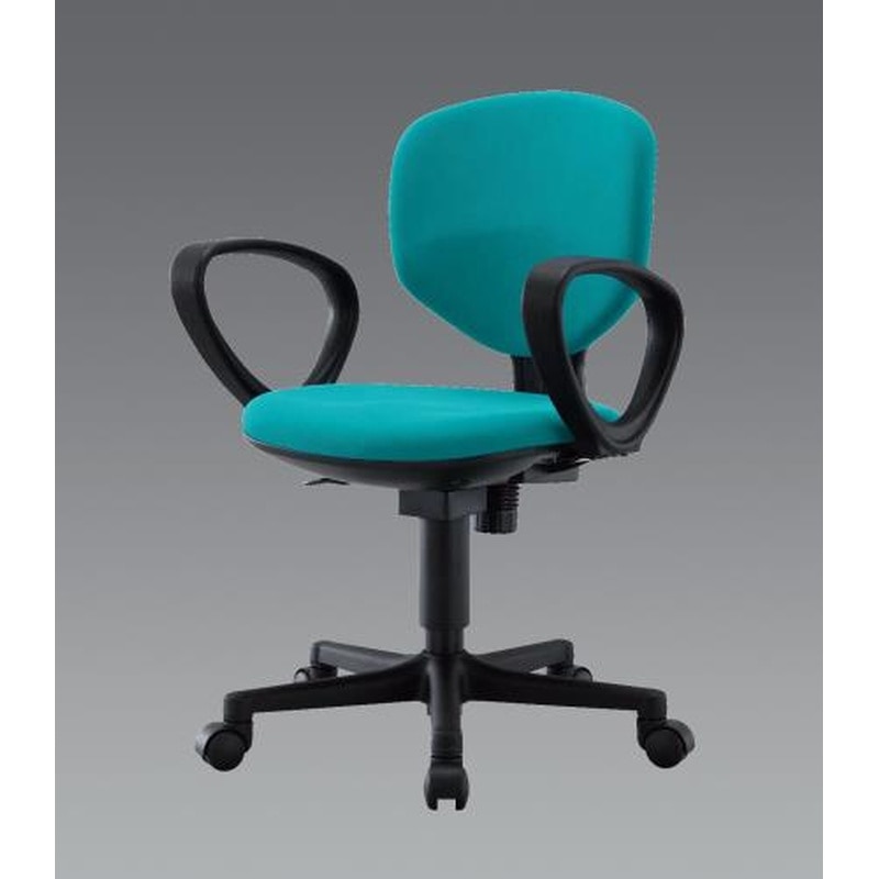 エスコ EA956XA-261 ビジネスチェアー(肘付/グリーン) 1個（ご注文単位1個）【直送品】