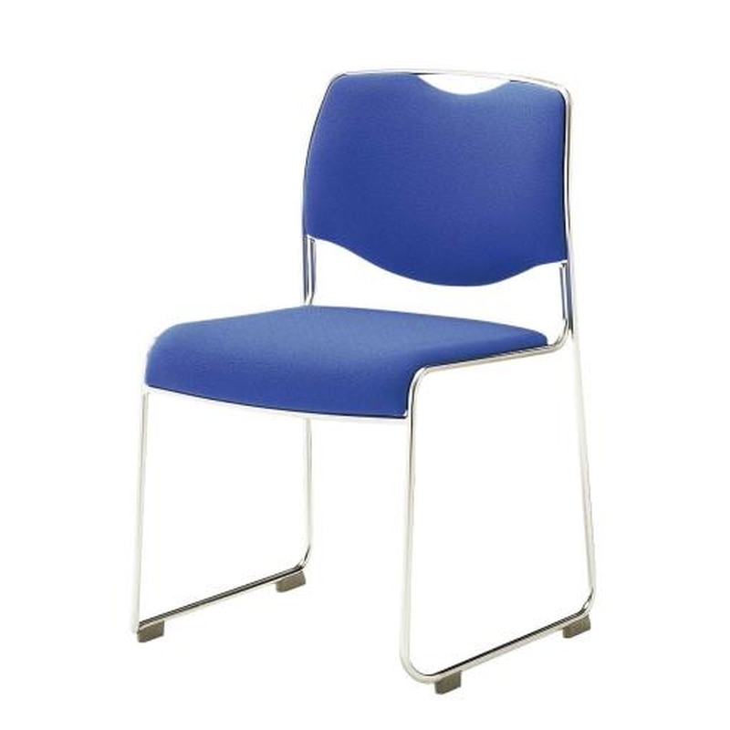 エスコ EA956XF-15 スタッキングチェアー(ブルー) 1個(ご注文単位1個)【直送品】