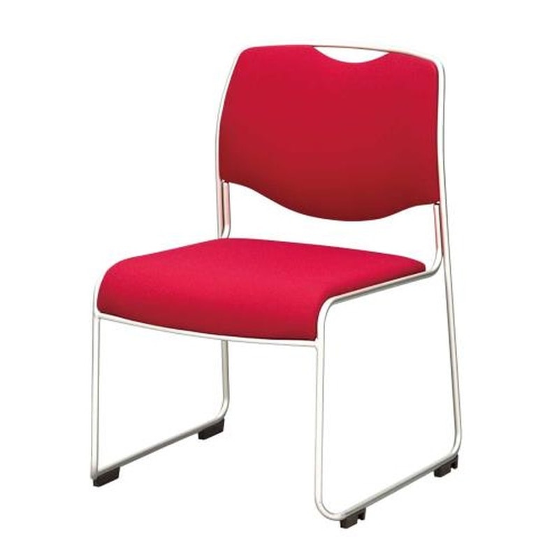 エスコ EA956XF-16 スタッキングチェアー(レッド) 1個(ご注文単位1個)【直送品】