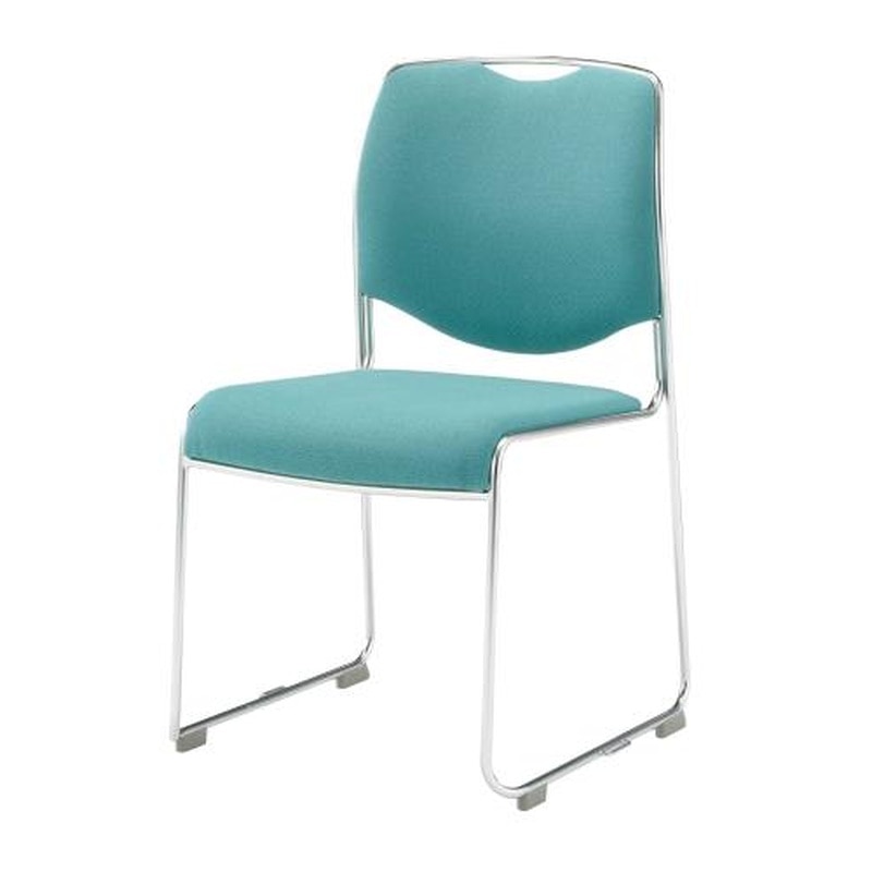 エスコ EA956XF-17 スタッキングチェアー(グリーン) 1個(ご注文単位1個)【直送品】