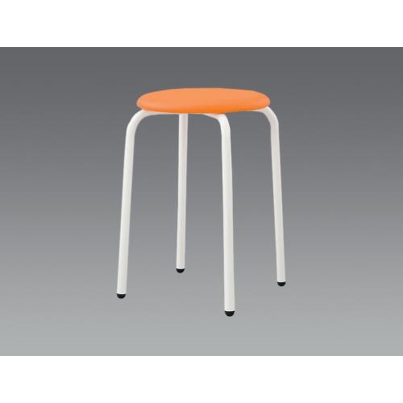 エスコ EA956XN-22 φ300x460mm丸スツール(オレンジ) 1個（ご注文単位1個）【直送品】