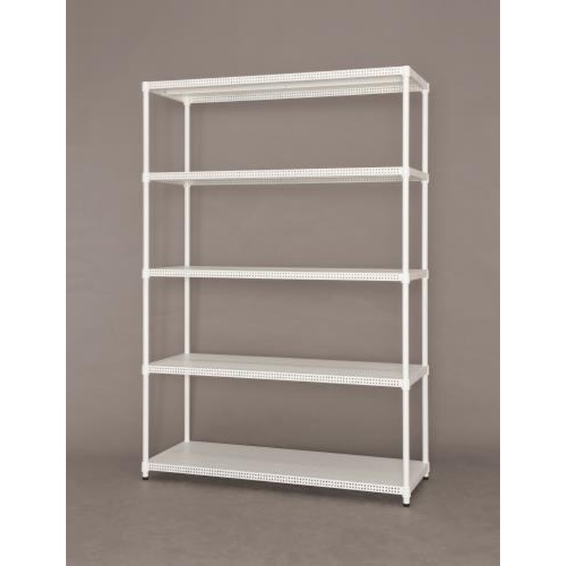 エスコ EA976AL-106 1200x460x1785mmカラーパンチングラック(ホワイト) 1個(ご注文単位1個)【直送品】