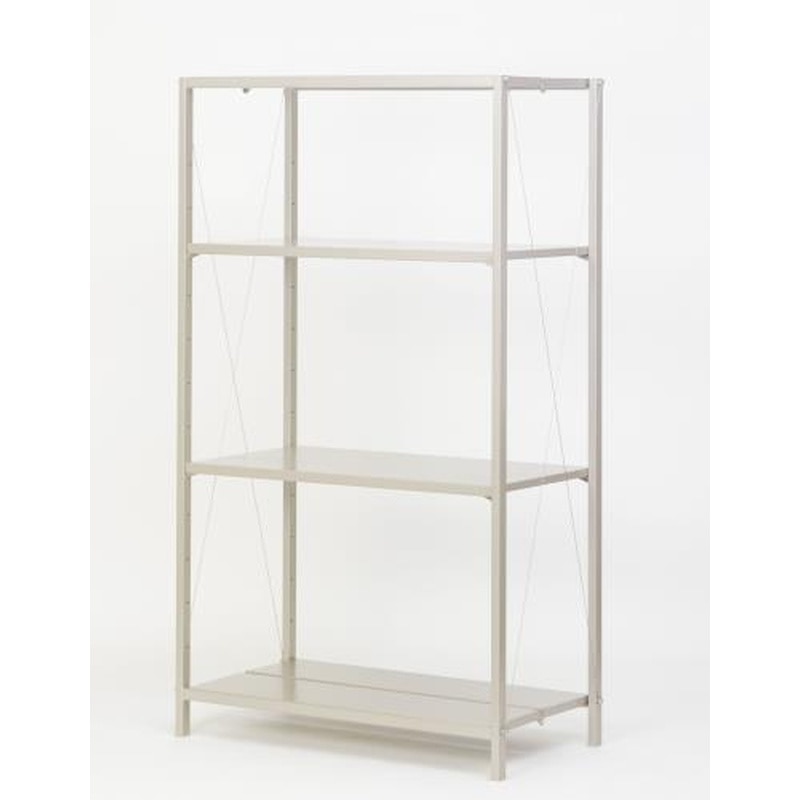 エスコ EA976AV-21 814x380x1200mm/4段ラック棚(折畳式) 1個(ご注文単位1個)【直送品】