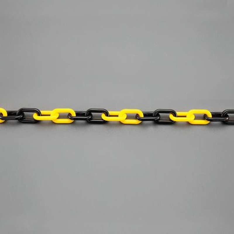 エスコ EA980AK-63 6.0mmx10mプラスチックチェーン/耐候型(黄/黒) 1個(ご注文単位1個)【直送品】