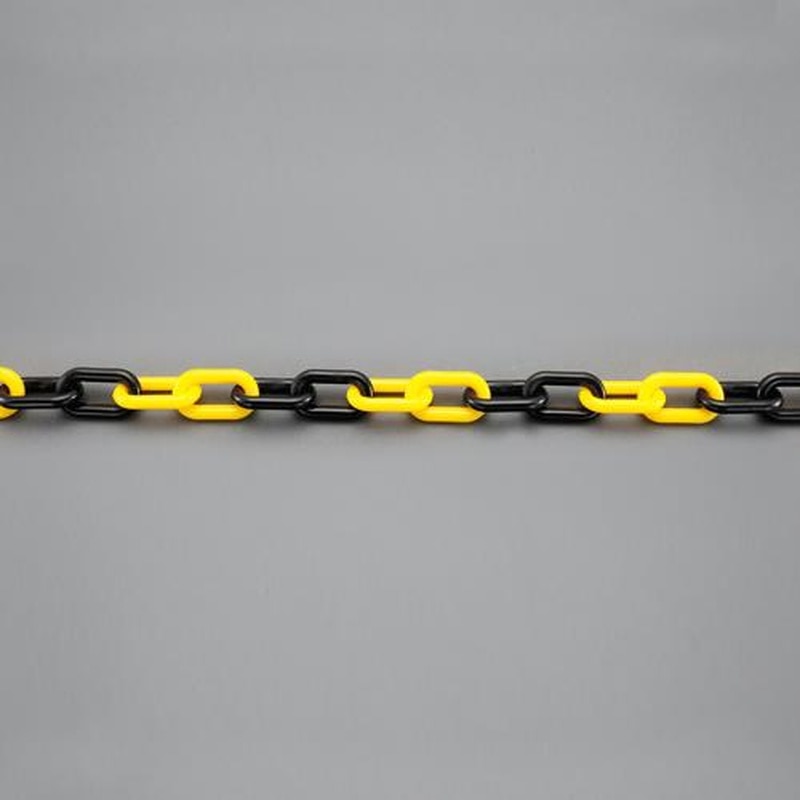 エスコ EA980AK-64 6.0mmx50mプラスチックチェーン/耐候型(黄/黒) 1個(ご注文単位1個)【直送品】