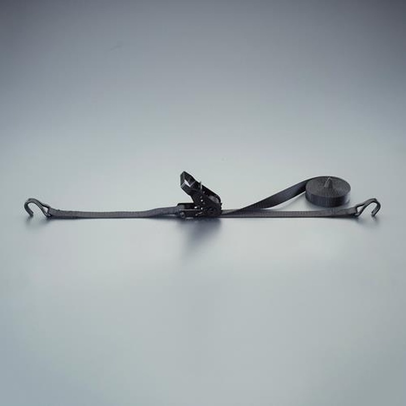 エスコ EA982B-14 25mmx5.0m/330kgベルト荷締機(ラチェット式/黒) 1個（ご注文単位1個）【直送品】