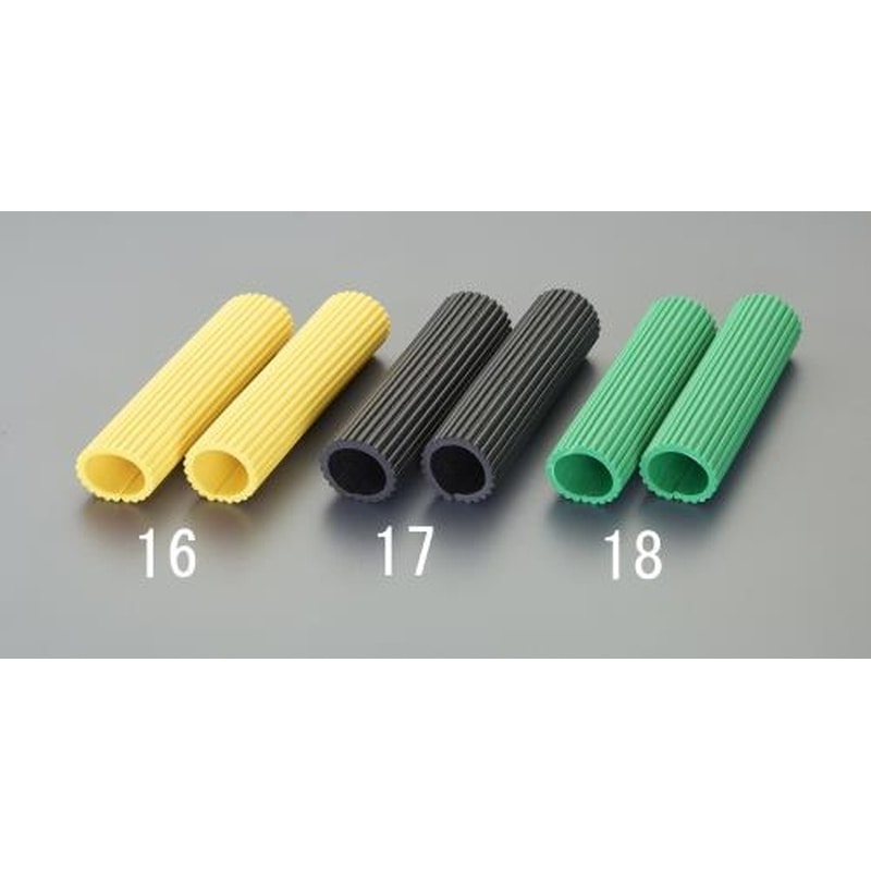 エスコ EA983FM-18 φ34x150mmハンドルグリップ(グリーン/2本) 1個（ご注文単位1個）【直送品】