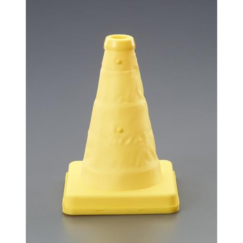 エスコ EA983FT-202 130x130x200mmカラーコーン(伸縮式・イエロー) 1個（ご注文単位1個）【直送品】