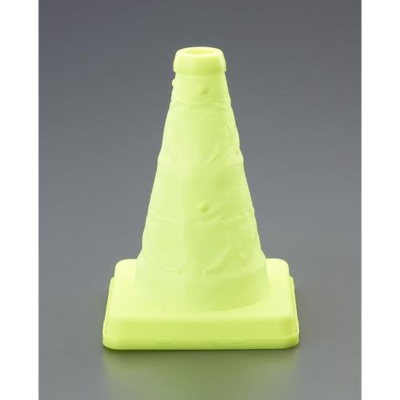 エスコ EA983FT-203 130x130x200mmカラーコーン(伸縮式・蛍光イエロー) 1個（ご注文単位1個）【直送品】