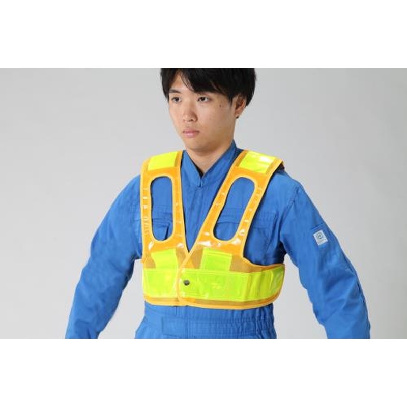 エスコ EA983R-253 安全ベスト(フルハーネス用/黄・黄) 1個(ご注文単位1個)【直送品】