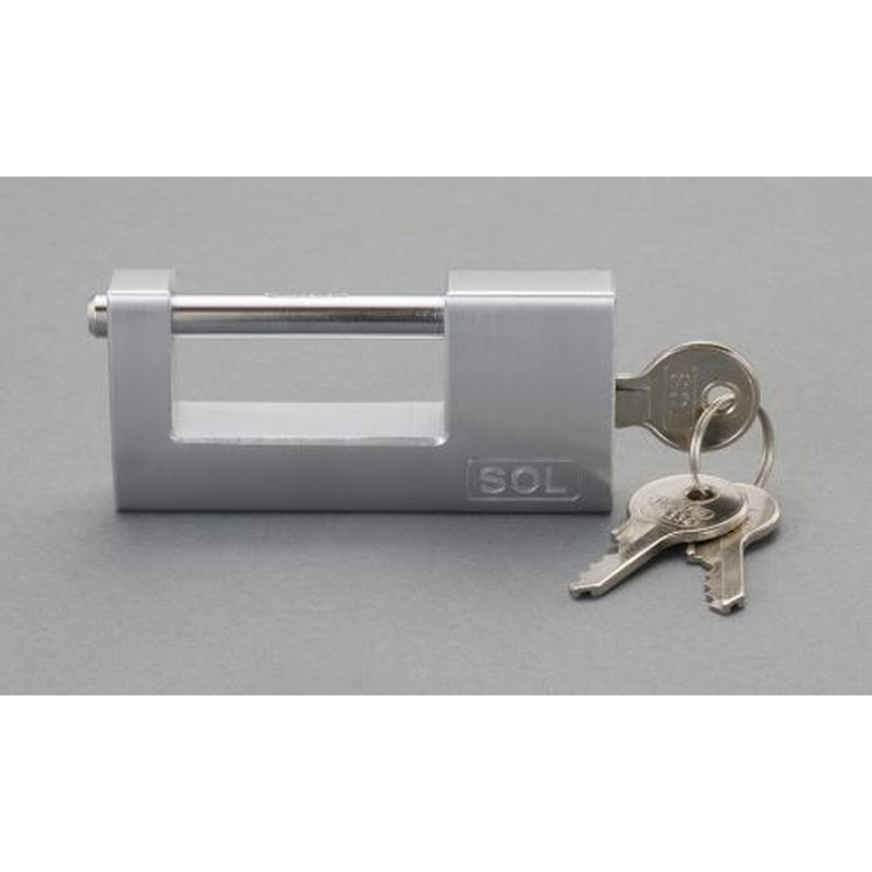 エスコ EA983TD-4 100mm倉庫錠(アルミ製同一キー) 1個（ご注文単位1個）【直送品】