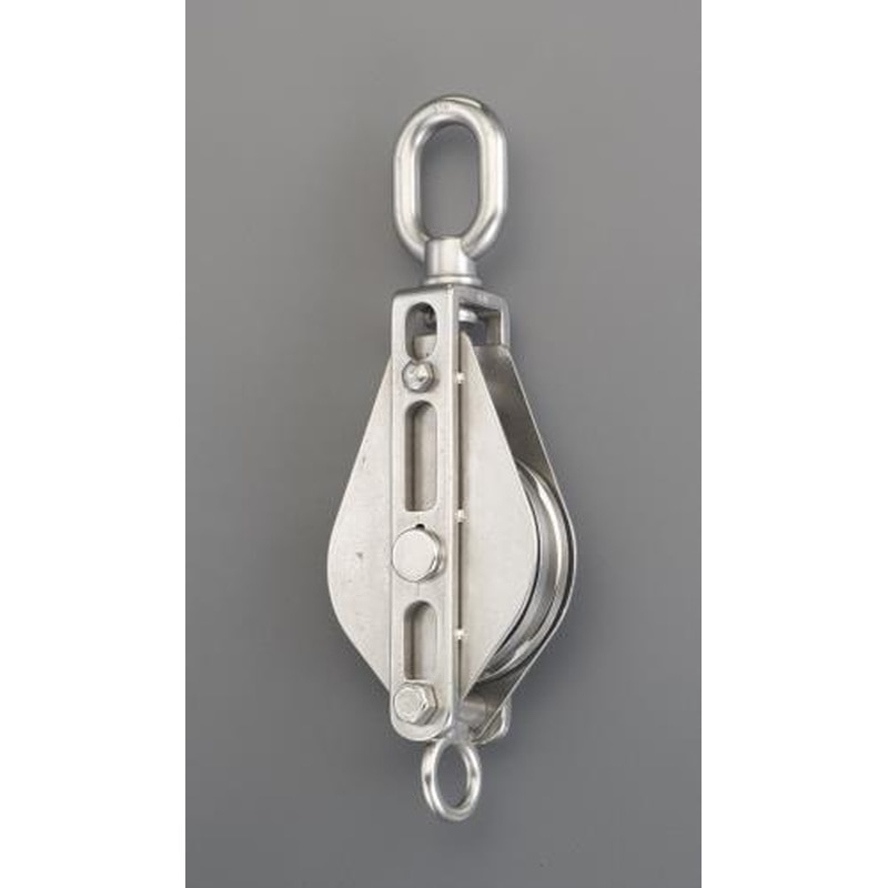 エスコ EA987SP-6 76.0mm［ワイヤー用]リング付滑車(ステンレス製) 1個（ご注文単位1個）【直送品】