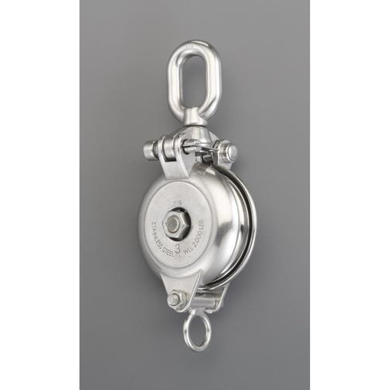 エスコ EA987SR-42 107mm［ロープ用]リング付ベアリング滑車(ステンレス製 1個（ご注文単位1個）【直送品】