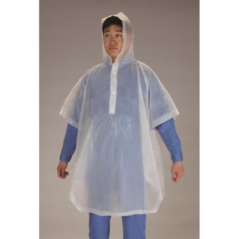 エスコ EA996YH-10[フリー]使い捨てレインポンチョ 1個（ご注文単位1個）【直送品】