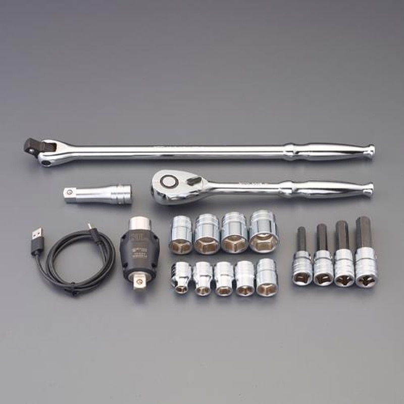 エスコ EA723JH-23 40-200N・m(1/2”DR)デジタルトルクレンチセット 1個（ご注文単位1個）【直送品】