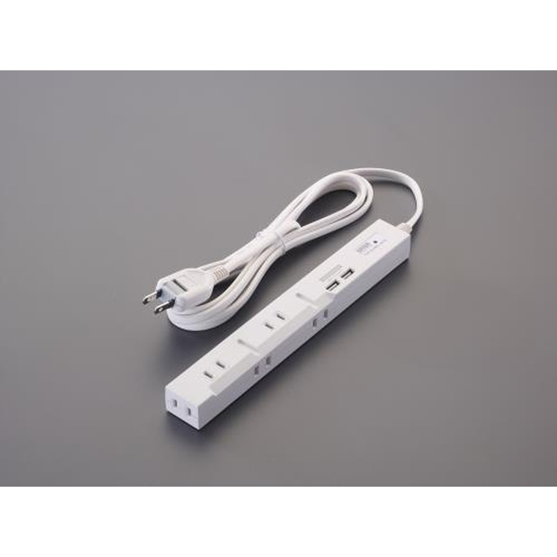 エスコ EA815GM-207A AC125V/14Ax2.0mタップ(USB充電ポート付) 1個（ご注文単位1個）【直送品】