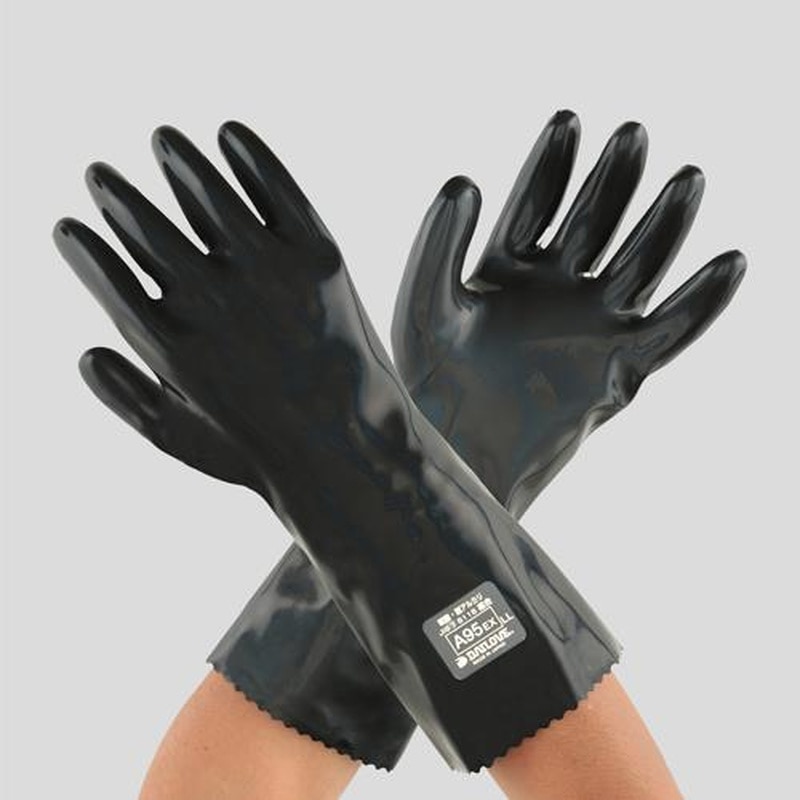 エスコ EA354BF-52A[LL/350mm]手袋・耐酸・耐アルカリ(CSM製) 1個（ご注文単位1個）【直送品】