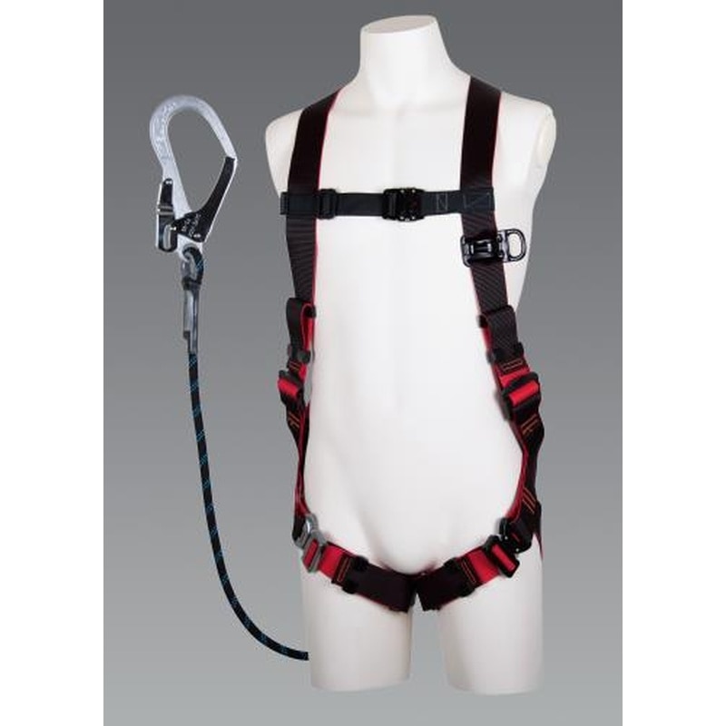 エスコ EA998FF-4 墜落制止用器具(フルハーネス/ロープ式ランヤード付) 1個（ご注文単位1個）【直送品】