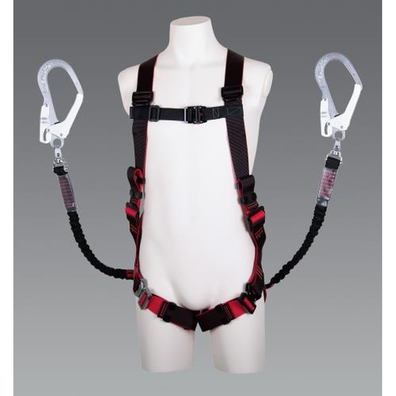 エスコ EA998FF-12 墜落制止用器具(フルハーネス/伸縮式ツインランヤード付) 1個（ご注文単位1個）【直送品】