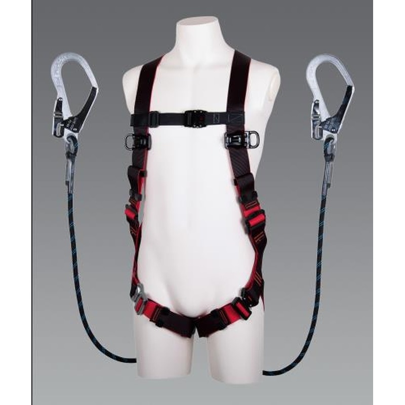 エスコ EA998FF-13 墜落制止用器具(フルハーネス/ロープ式ツインランヤード) 1個（ご注文単位1個）【直送品】