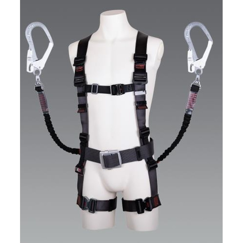 エスコ EA998FF-53 墜落制止用器具(フルハーネス/伸縮式ツインランヤード付) 1個（ご注文単位1個）【直送品】