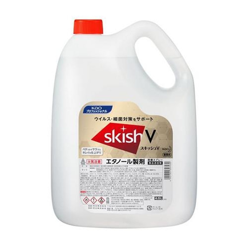 エスコ EA922KE-12CA 4.5Lアルコール除菌液(スキッシュV) 1個(ご注文単位1個)【直送品】
