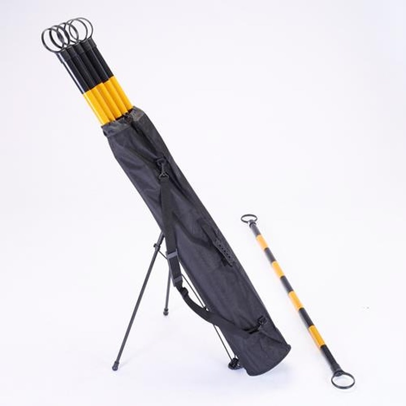 エスコ EA983FV-1S 1.5mガードバー(黄/黒-6本/自立式バッグ付) 1個（ご注文単位1個）【直送品】