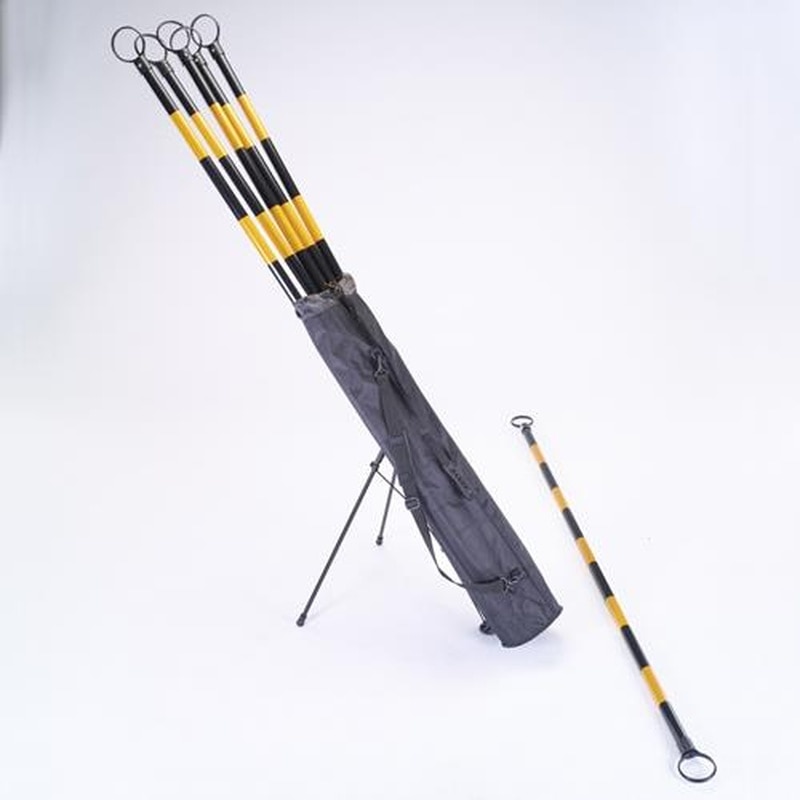 エスコ EA983FV-2S 2.0mガードバー(黄/黒-6本/自立式バッグ付) 1個（ご注文単位1個）【直送品】