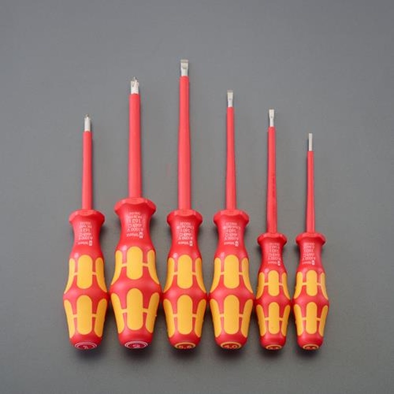 エスコ EA560WG-605 6本組［＋-]絶縁ドライバー(ホルダー付) 1個（ご注文単位1個）【直送品】