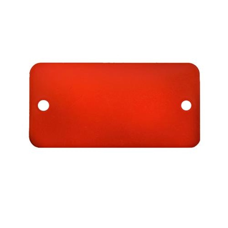 エスコ EA591HD-83A 25x76mmタグブランク(アルミ長四角/レッド/5枚) 1個（ご注文単位1個）【直送品】