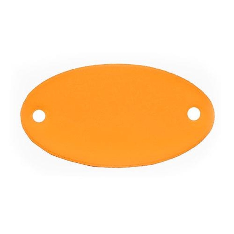 エスコ EA591HG-34A 29x52mmタグブランク(アルミ楕円/オレンジ/5枚 1個（ご注文単位1個）【直送品】