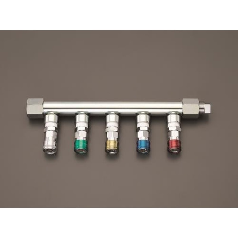 エスコ EA140DL-151A Rc3/4”/5連エアー配管分岐カップリング 1個(ご注文単位1個)【直送品】