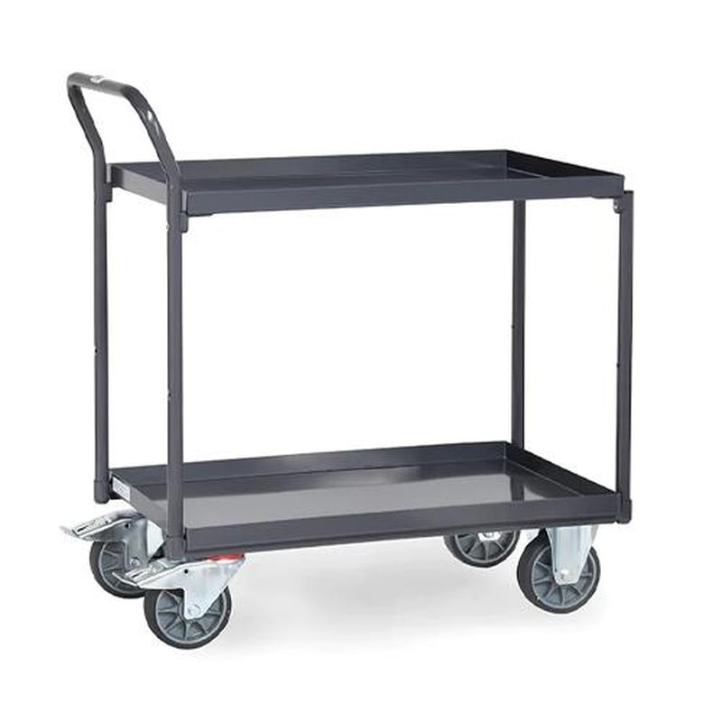 エスコ EA520BE-57 850x500mm/400kg運搬車(ESD/二段/ブレーキ付 1個(ご注文単位1個)【直送品】