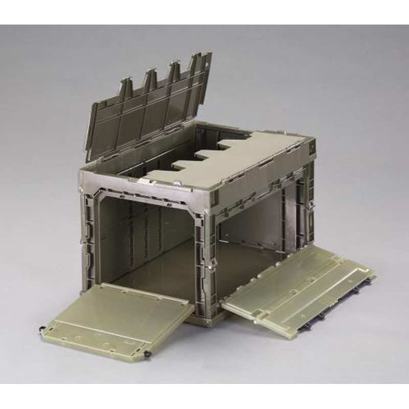 エスコ EA506AA-35D 531x368x334mm/50L折畳コンテナ(OD/蓋・窓付) 1個(ご注文単位1個)【直送品】