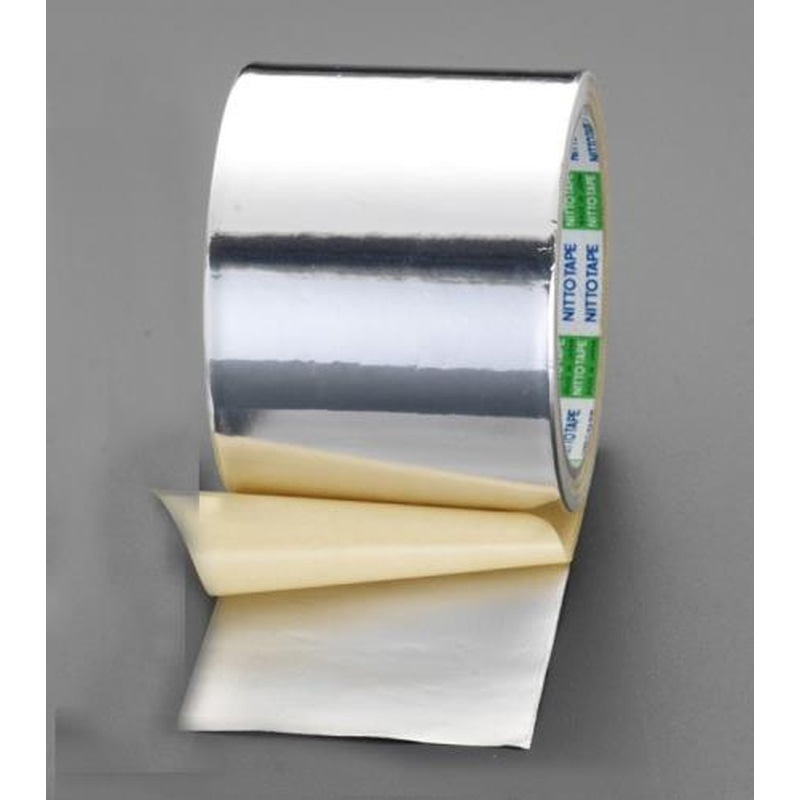 エスコ EA944SD-4A 100mmx50m粘着テープ(光沢アルミ箔) 1個(ご注文単位1個)【直送品】