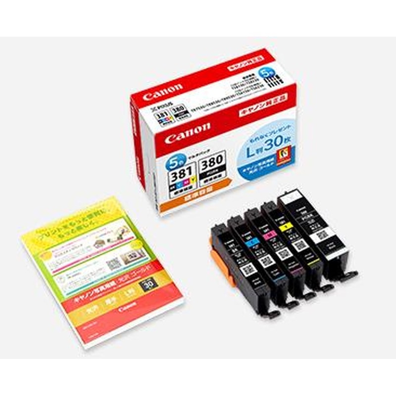 エスコ EA759X-440[キヤノン]インクカートリッジ(5色セット/BCI-381＋380/5MP 1個（ご注文単位1個）【直送品】