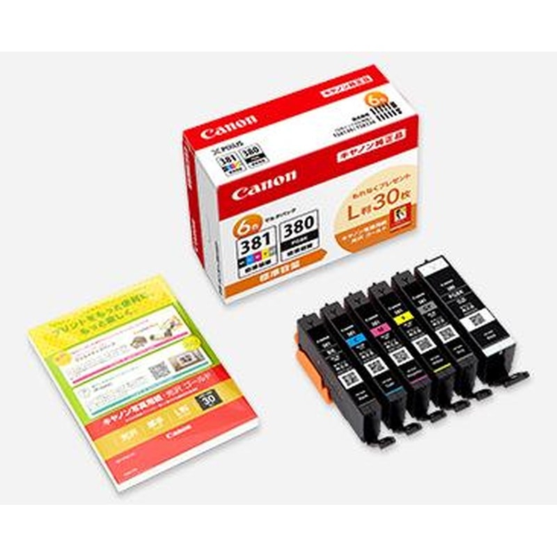エスコ EA759X-441[キヤノン]インクカートリッジ(6色セット/BCI-381＋380/6MP 1個（ご注文単位1個）【直送品】
