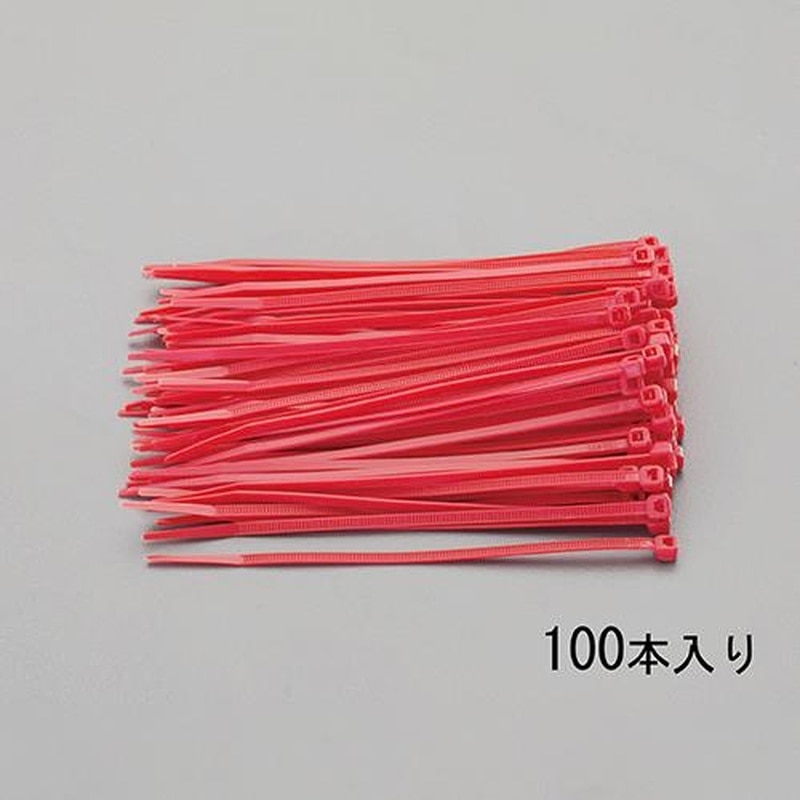 エスコ EA475C-250M 250x3.6mm結束バンド(赤/100本) 1個（ご注文単位1個）【直送品】
