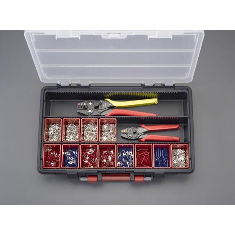 エスコ EA538JA-100C 圧着端子セット(裸・絶縁圧着端子) 1個（ご注文単位1個）【直送品】