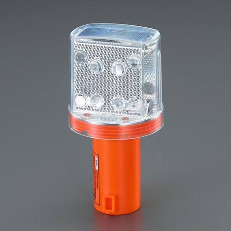 エスコ EA983FS-9A LED現場点滅燈(ソーラー充電) 1個（ご注文単位1個）【直送品】