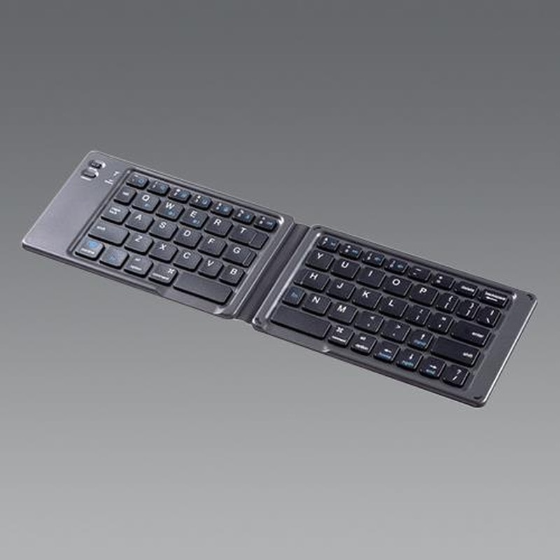 >エスコ EA764AB-16D 313.4x92.8x7.4mm折りたたみ式キーボード 1個(ご注文単位1個)【直送品】