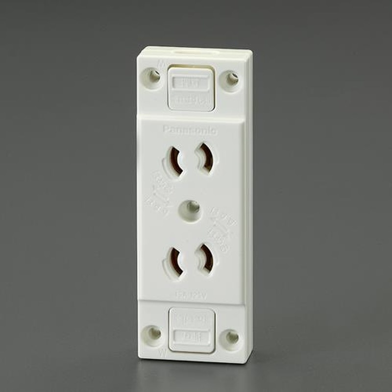エスコ EA940CG-143A 125V/15A仮設用コンセント(2口・抜止) 1個(ご注文単位1個)【直送品】