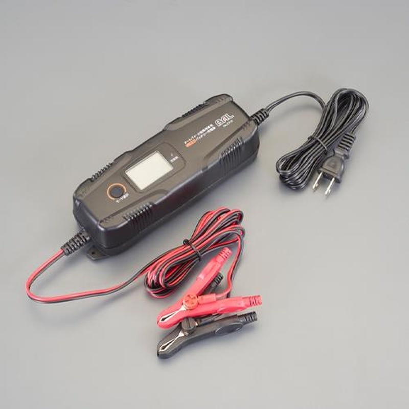 エスコ EA815YA-21A AC100V自動充電器(オートバイ/小型車用) 1個(ご注文単位1個)【直送品】