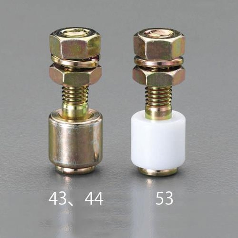 エスコ EA970BF-44 4号レール用ガイドローラー(ボルト付/スチール) 1個(ご注文単位1個)【直送品】