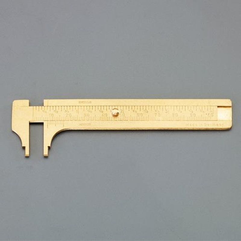 エスコ EA725-51 100mmノギス(真鍮製) 1個（ご注文単位1個）【直送品】