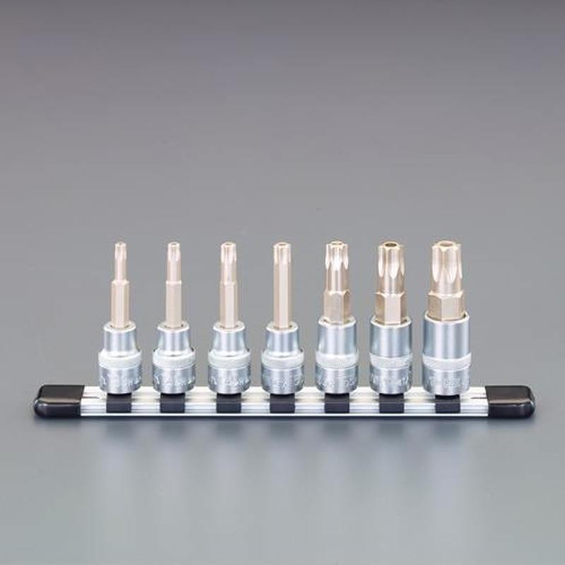 エスコ EA618KW-200 1/2”DR/T30-T70［Torx]ビットソケットセット(イジリ止付 1個（ご注文単位1個）【直送品】