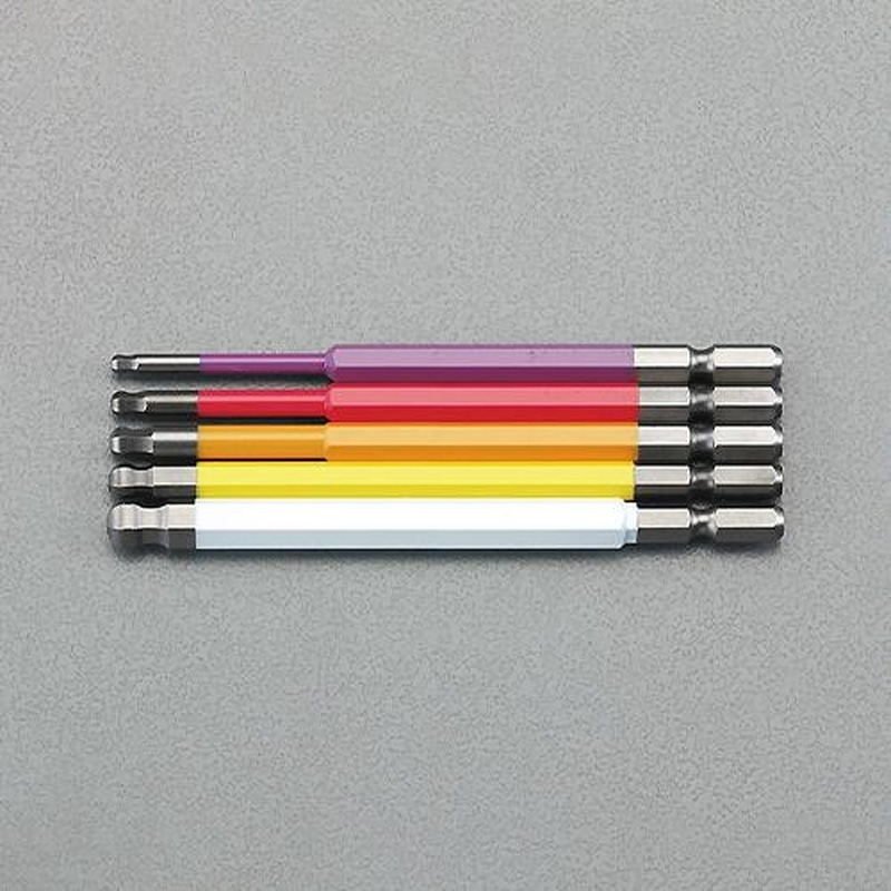 エスコ EA611BP-200 5本組/3-8mm［BallHexagon]ドライバービット 1個（ご注文単位1個）【直送品】