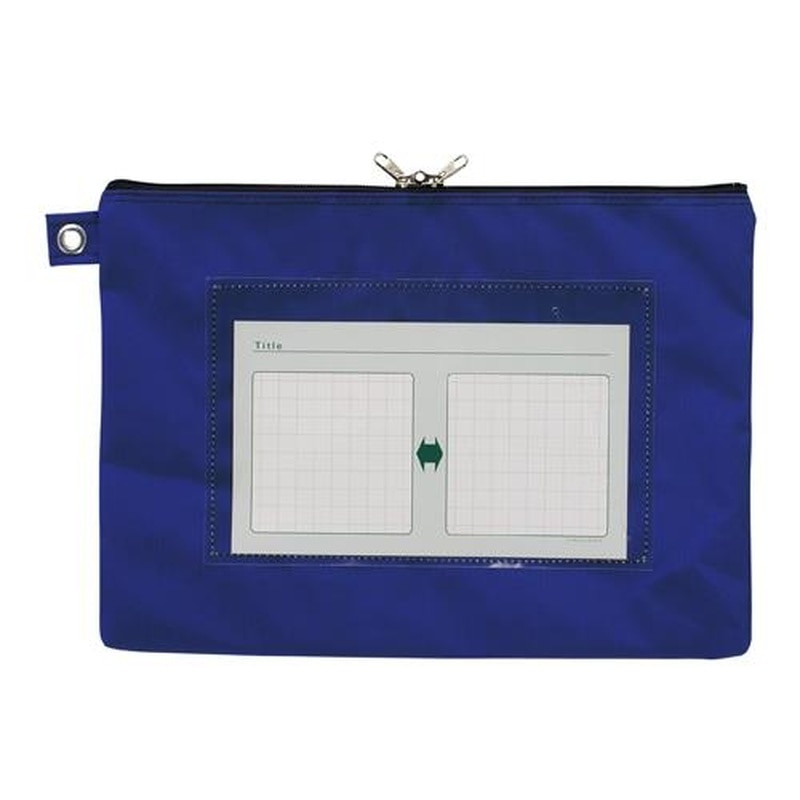 エスコ EA762DD-46 260x370x15mm/A4メールバッグ(紺/南京錠 1個（ご注文単位1個）【直送品】