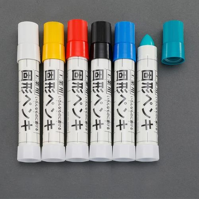エスコ EA765MV-50 6本組［中字]油性固形ペンキセット(工業用) 1個（ご注文単位1個）【直送品】
